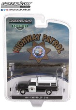 GreenLight 1:64 1987 C-10- California Highway Patrolalloy Car Model Toy