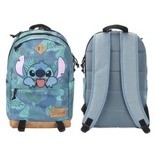 Disney Stitch Tropical Print 17.5" Hooded Backpack