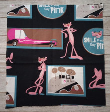 pink panther fun fabric cartoon piece 10 by 10 inch