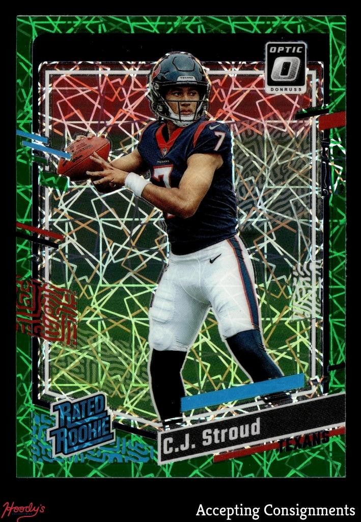2023 Donruss Optic Green Velocity #244 CJ Stroud RC RATED ROOKIE Texans