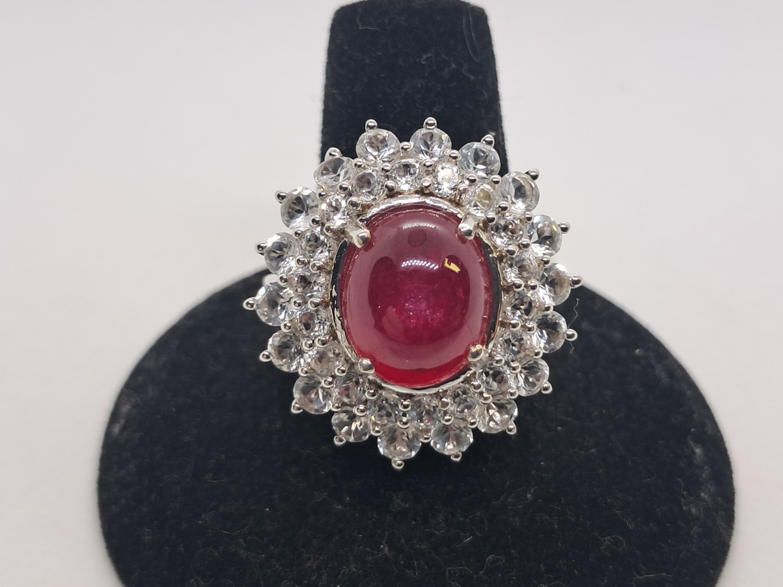 Large Red Ruby Chuck Clemency STS Solid 925 Sterl… - image 3