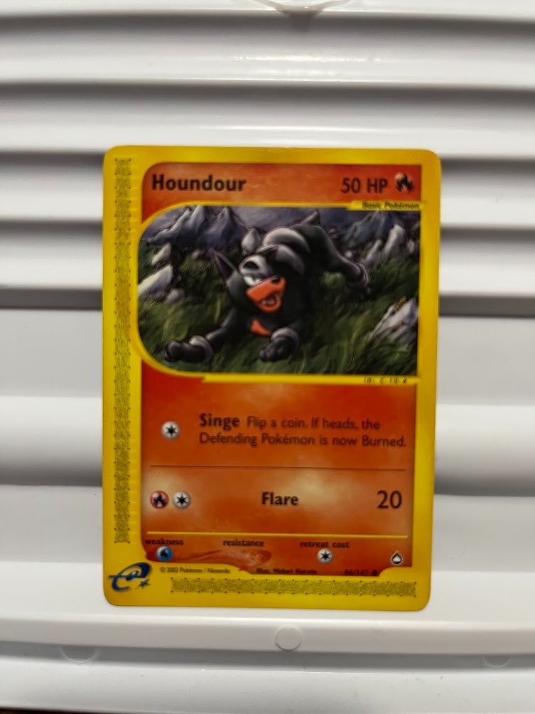 Pokemon TCG- Houndour Aquapolis 86/147 Common E reader Vintage NM
