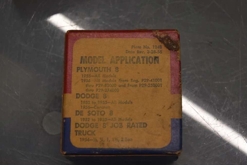 Cojinete trasero del cigüeñal DeSoto Dodge Plymouth STD nuevo de lote original 1326 044 STD Foto 2 de 3