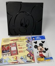 Disney Black Mickey Mouse Album Pizazz Scrapbook Pages Paper Lot
