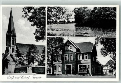 13273924 - 3071 Estorf Kirche Geschaeftshaus Hermann Ohlwage Estorfer See