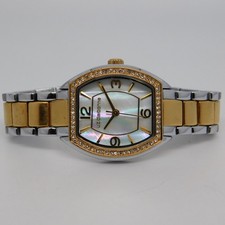 Liz Claiborne Mother-of-Pearl Dial Quartz Women's Watch Sz. 6" New Battery