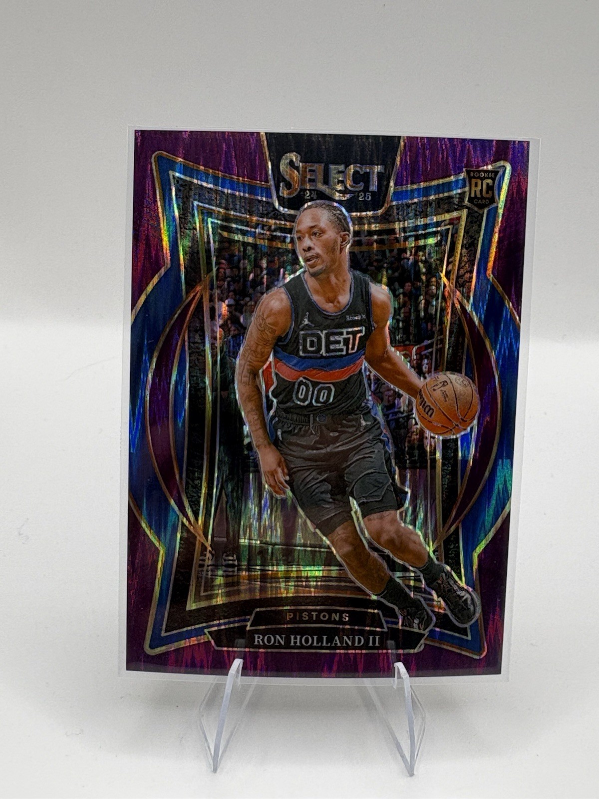2024-25 Panini Select - Concourse Ron Holland II #74 Purple Flash Prizm /249 RC 