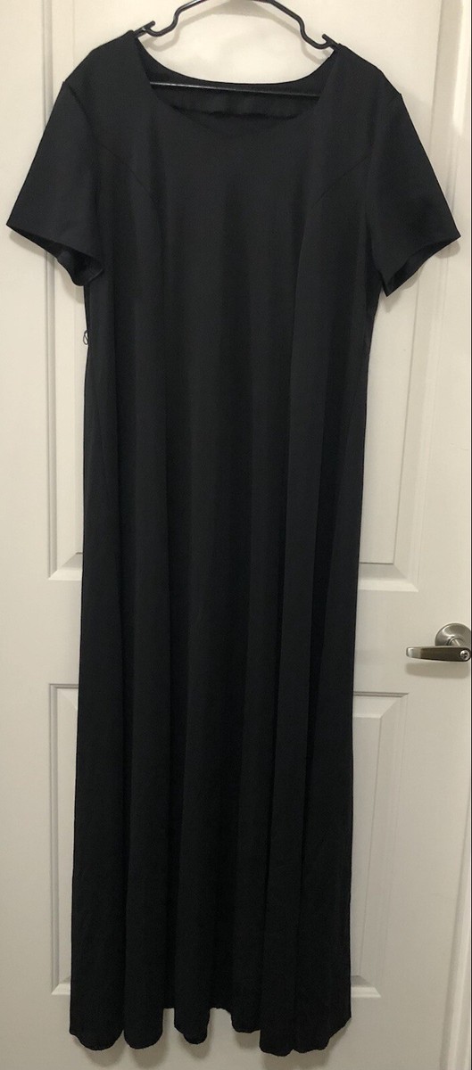 Recital Choir Band Formal Black Gown long Dress tie Back 60L X 22W. 8  Sleeve | eBay