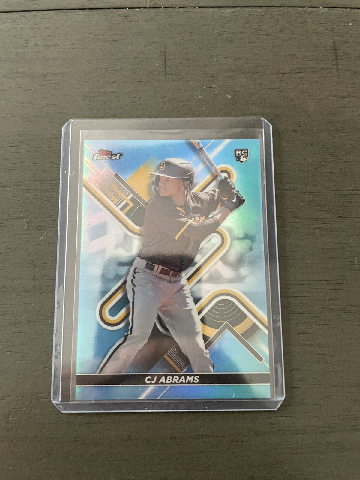 2022 Topps Finest - Sky Blue Refractor #39 C.J. Abrams /300 (RC)