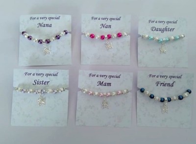 Erfly Charm Pearl Bracelet Special Nan Grandma Friend Sister Erfly Charm Pearl Bracelet Special