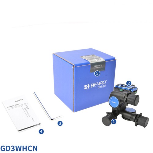 Benro GD3WH GD3WHCN 3D Getriebekopfplatte Paket für Kamerastativ passend für ArcaSwiss - Bild 2 von 5