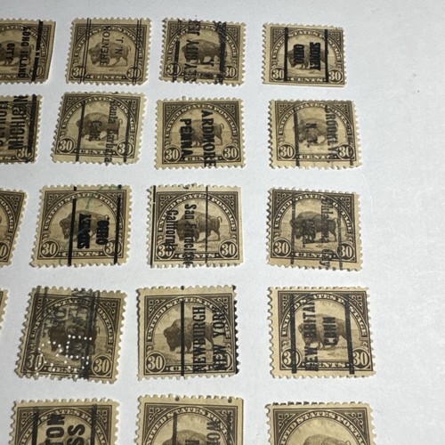 40- U.S. Precancel  American Buffalo 30 Cent Used   (Lot 2a  File 92) - Picture 4 of 6