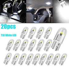 20Pcs White T10 194 168 W5W 2825 LED Interior Map Dome License Plate Light Bulbs
