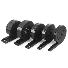 2X R28 15x30mm Black Cable Drag Chain Wire Carrier 1M Long For CNC 3D Printer