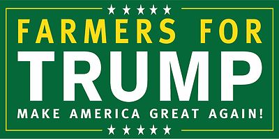 4'x8' Farmers for Donald Trump 2016 Vinyl Banner Sign presidential 