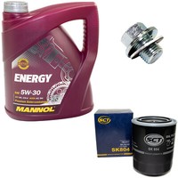 MotoröL ÖLfilter SK804 5W30 4Liter + ÖLablassschraube FüR Toyota Avensis Hilux