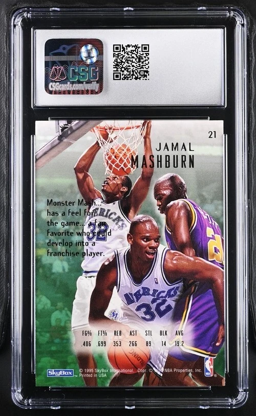 1994-95 SkyBox Emotion  - Jamal Mashburn - Image 2 of 2