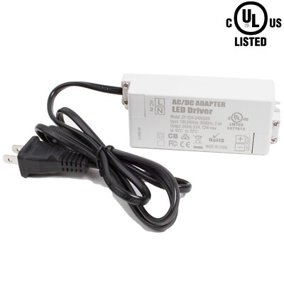 LEDupdates UL LISTED 24V 3A 72W power supply LED Light driver Terminal Output