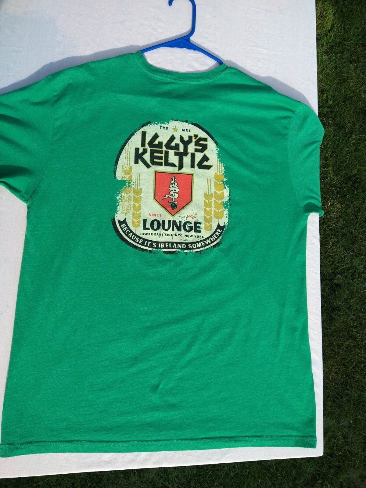 Green Dive Bar Shirt Club Iggy’s Keltic Lounge Lower Eastside New York Size XL eBay