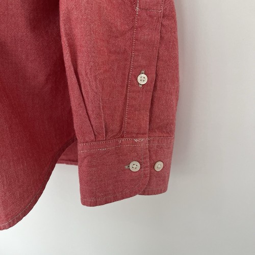 Lauren Ralph Lauren Shirt Womens Size Large Red Button Anchor Roll Tab Sleeves - Picture 7 of 14