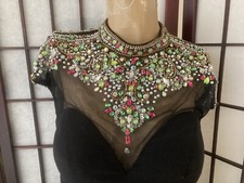 ALYCE PARIS Back Out After 5 Beaded BLACK Mini Prom DRESS Size 2 New