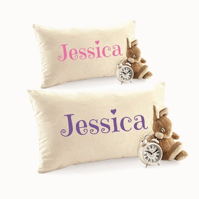 Personalised Girls Cushion Cover Any Name Pillow Case Kids Bedroom