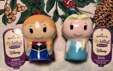 Lot of 2 New Hallmark Itty Bittys Disney Frozen Elsa and Anna Ornaments