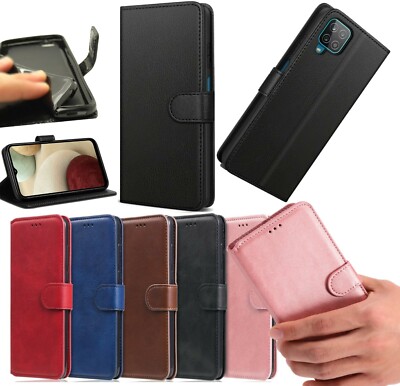 Für Samsung A12 5G Hülle Leder Flip Slim Wallet Book Handy Cover Galaxy A12 4G