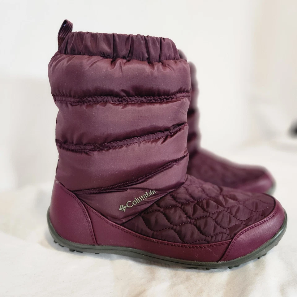 Women's Columbia Size 8.5 Minx IV Slip On Winter Waterproof Burgundy Omni Boots - Image 2 of 4