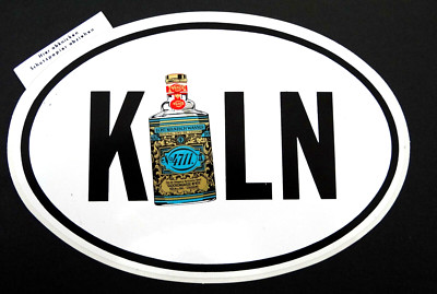 Werbe-Aufkleber Köln 4711 Echt Kölnisch Wasser Eau de Cologne Glockengasse 70er