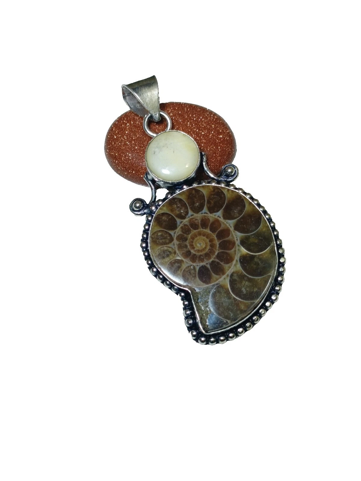 Piedra Plateado Plata Familia y Amigos Collares y colgantes De moda