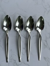 4 Wm Rogers Mfg Co INS242 Fruit/Orange/Grapefruit Spoon Serrated Edge Art Deco