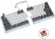 62 Programmable Keys Mechanical Gaming Keyboard White Backlit with Red Switches