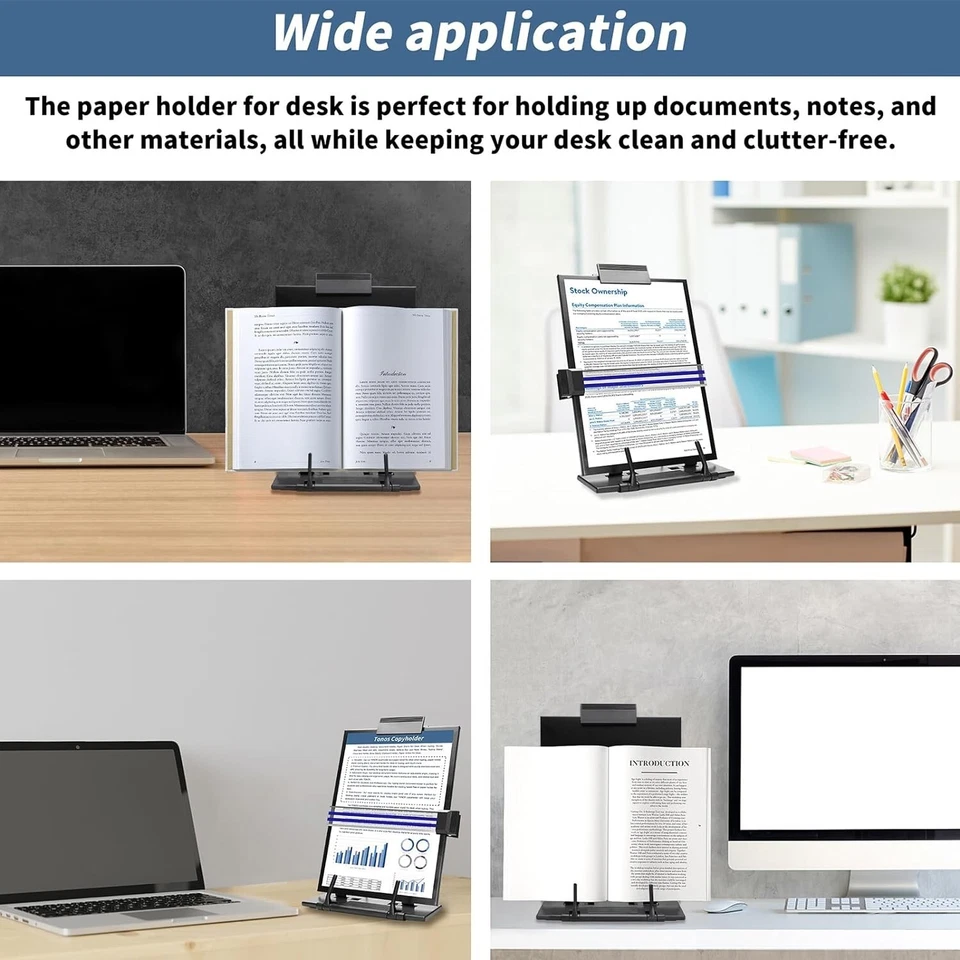 Adjustable Book Holder High Quality Metal Desktop Document Holder, Paper Stand - Image 4 of 4