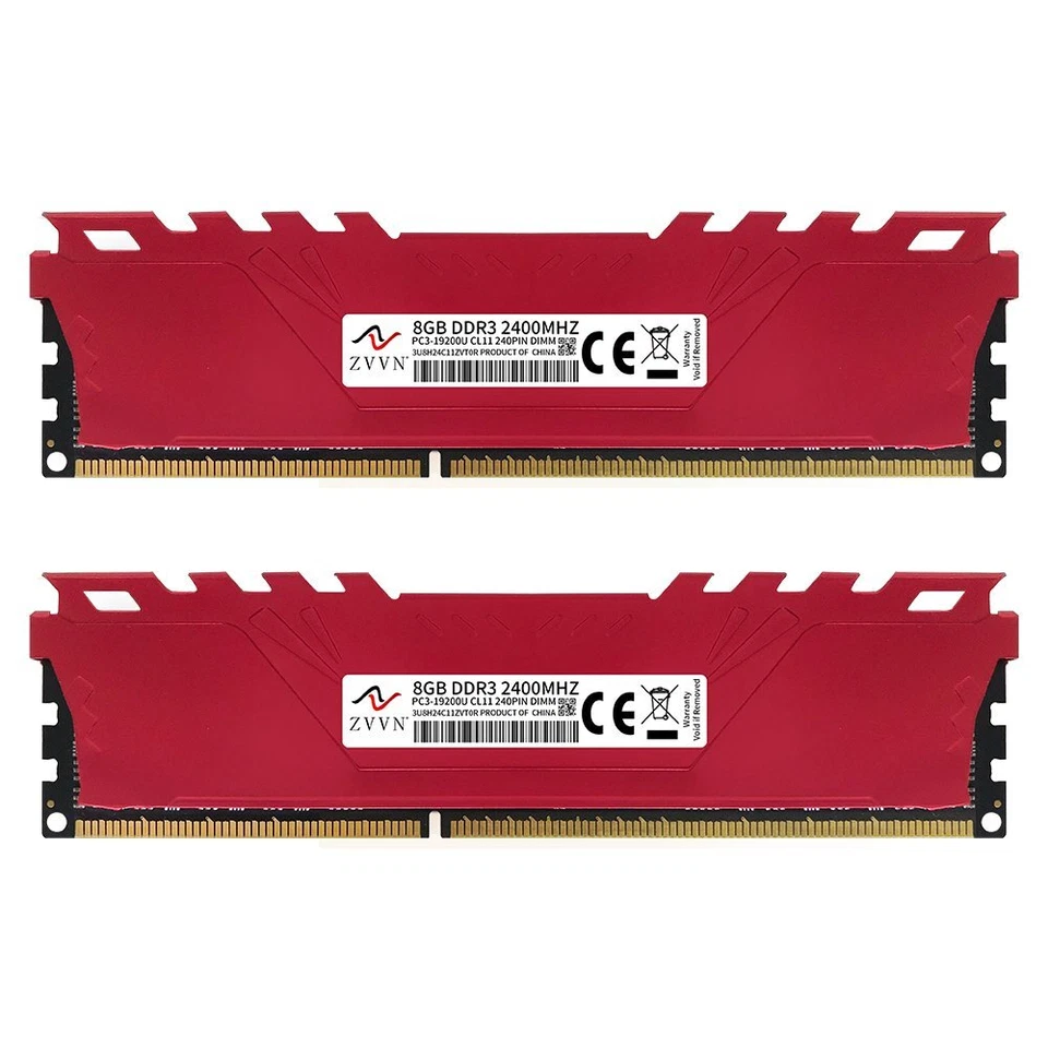 16GB Kit 2x 8GB DDR3 OC 2400MHz PC3-19200U 240Pin Overclocking Desktop Memory ZR - Image 4 of 4