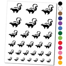 Smelly Striped Skunk Temporary Tattoo Water Resistant Set