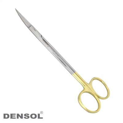 Dental instruments, Kelly scissors 16cm Curved Tungsten Carbide TGA Reg DENSOL 