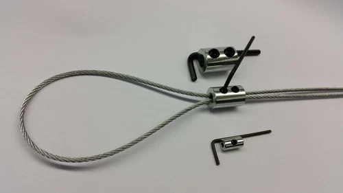 3-4mm Steel Wire Rope Clamp Steel Wire Rope Grip, Loop Wire FREE P+P