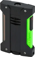 S.T. DUPONT DEFI EXTREME "FLUO" JET LIGHTER / 021417 **NEW in BOX** GREEN-BLACK