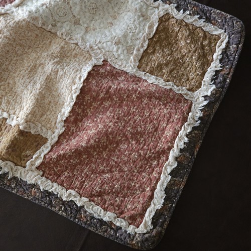 Country Living Standard Sham Quilted Patchwork Brown Reversible Country Autumn 2 - Picture 9 of 11