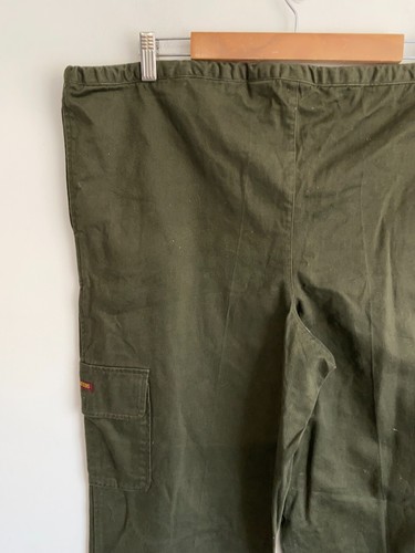 Maui & Sons Cotton Pants Womens Plus Sz 16 Khaki Green Drawstring Cargo Pockets - Picture 7 of 12