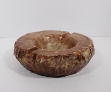 Vintage ALABSTER ASHTRAY 7" Across Very Heavy