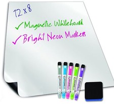 Magnetic Whiteboard for Fridge  5 Magnetic Whiteboard Markers  Eraser