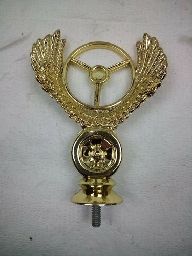 Menge 5 Autorennen Auto Show Award GOLD Trophäe 5" Topper geflügeltes Lenkrad - Bild 2 von 6