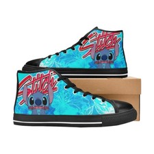 Stitch Sneakers Custom Men's High Top Canvas Shoes