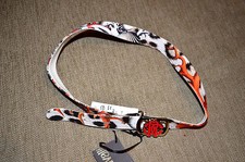 NWT Authentic Roberto Cavalli Girl Leather White Orange Animal Print Belt 6Y 