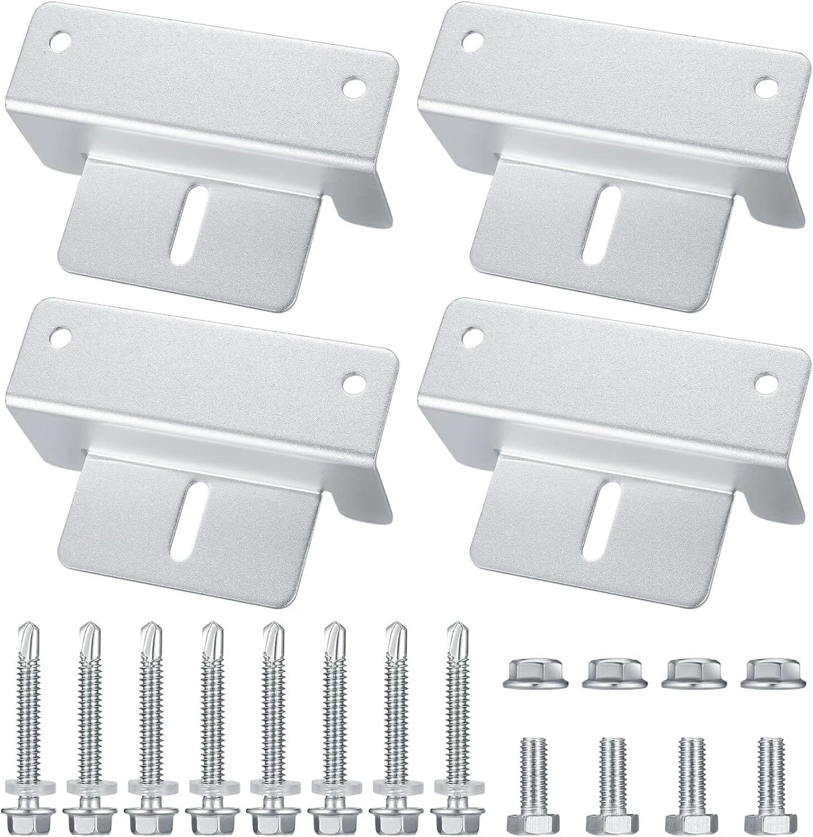 4-20x Solar Panel Mounting Z Bracket Set For Flat Roof Wall Mount Kit Aluminum