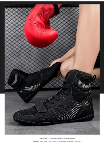 Professional Wrestling Boots for Unisex Boxing Shoes Wearable Fighting Shoes - Picture 16 of 21