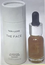 Tan-Luxe THE FACE Illuminating Self-Tan Drops Travel Size 10mL / .33 fl OZ Read