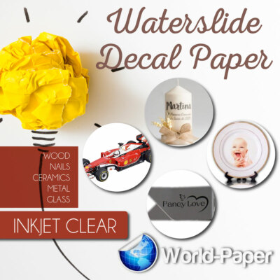 10 Sheet CLEAR INKJET Waterslide Decal Transfer Paper for personalized 8.5x11